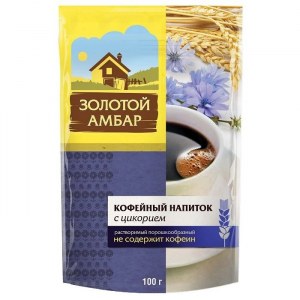 Кофейный напиток "Золотой амбар" с цикорием безкофеиновый, 100г