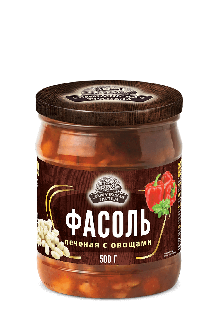 Фасоль печеная с овощами Семилукская трапеза, 470г