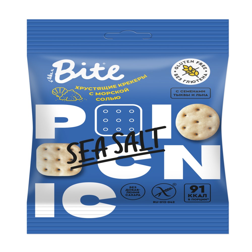 Крекеры Take a Bite с морской солью, 60г