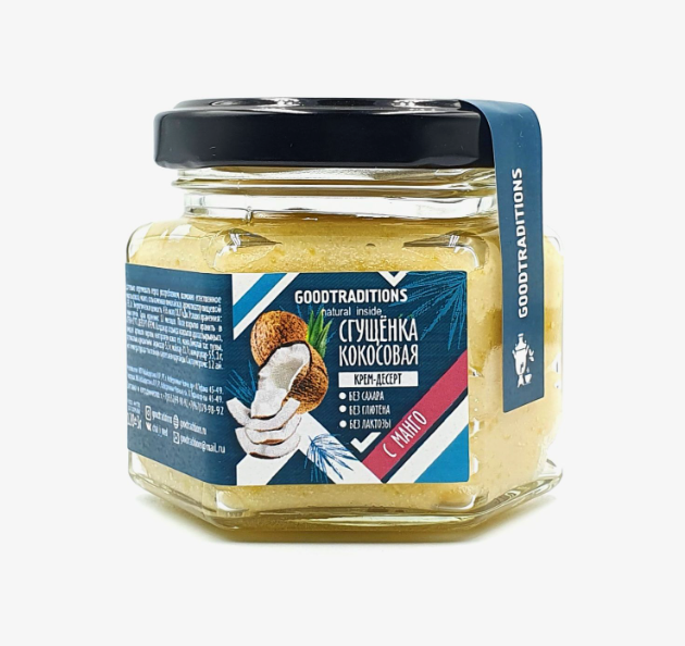Сгущенка кокосовая с манго Goodtraditions, 120г