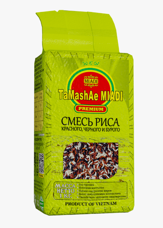 Смесь риса (красный, чёрный, бурый) TaMashAe MIADI Premium, 1кг