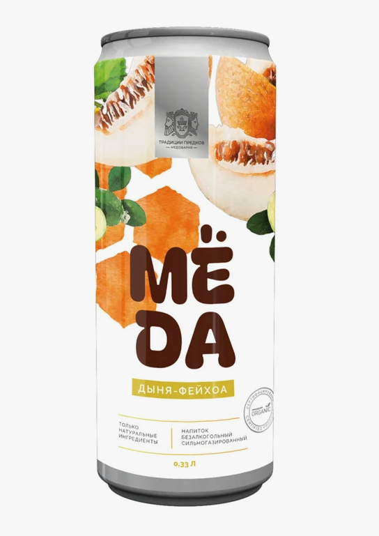 Напиток МЁДА Дыня-Фейхоа газ, 0,33л ж/б