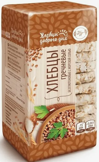 Хлебцы гречневые с морской солью Хлебцы доброго дня, 60г