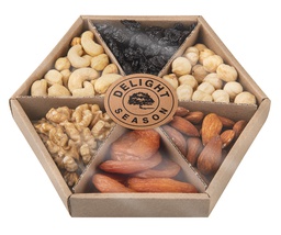 Набор орехов и сухофруктов Delight Season красный менажница, 215г