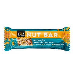 Батончик Орехи-мед-гималайская соль NUT BAR SOJ, 40г