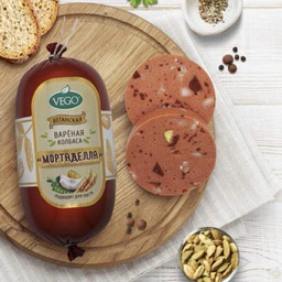 КОЛБАСА ВАРЕНАЯ МОРТАДЕЛЛА VEGO, 500г