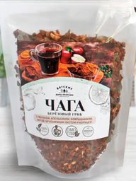 Чага с яблоками, апельсином, боярышником, иргой, листом брусники и корицей Вятские Дары Природы, 100г