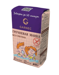 Гречневая манка без глютена GARNEC, 450г